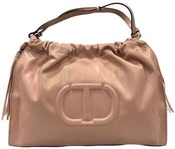 Twinset Roze Hobo Tas met Nappa Effect Pink Dames
