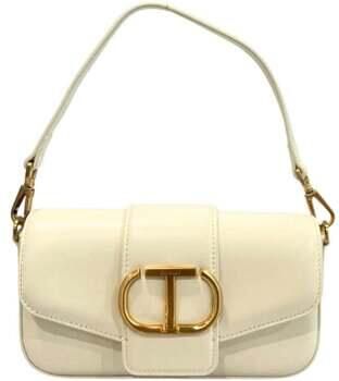 Twinset Amie Leren Schoudertas White Dames