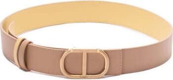 Twinset Omkeerbare lage taille leren riem Beige Dames - Foto 4