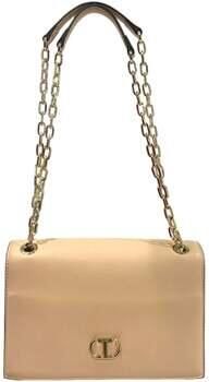 Twinset Casual-chic Schoudertas met Metalen Logo Pink Dames