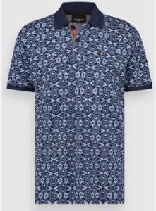 Twinlife Polo Shirt Korte Mouw Polo Allover Print SS | Dress Blues