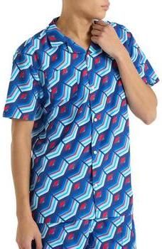 Umbro Korte Mouw Bedrukt Overhemd Blue Heren