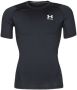 Under Armour Hg Zwart Hardloop Compressie T-shirt Heren - Thumbnail 1