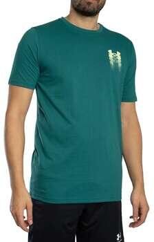 Under Armour T-shirt Korte Mouw Losvallend T-shirt met wazig logo op de achterkant