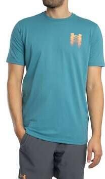 Under Armour T-shirt Korte Mouw Losvallend T-shirt met wazig logo op de achterkant