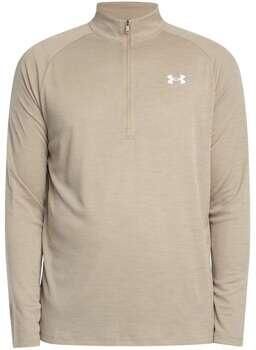 Under Armour Tech Textured 1 4 Zip Top Brown- Heren Brown