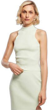 Urban Classics Blouse Body court à col roulé en tricot côtelé femme