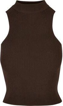 Urban Classics Blouse Body court à col roulé en tricot côtelé femme