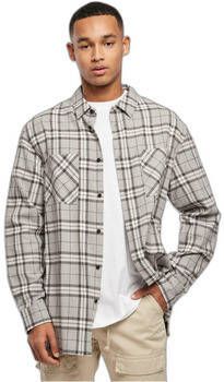 Urban Classics Overhemd Lange Mouw Chemise Long Oversized Grey Check