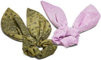 Urban Classics Sjaal Lot de 2 bandanas imprimé avec nœud femme