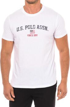U.s. Polo Assn. Heren Print T-shirt White Heren