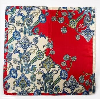 V 1969 Sjaal Carré Zijde Barok