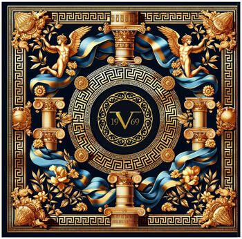 V 1969 Sjaal Grote Rome zijde carré