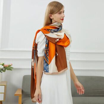 V 1969 Sjaal Vivace Patchwork zijden stola