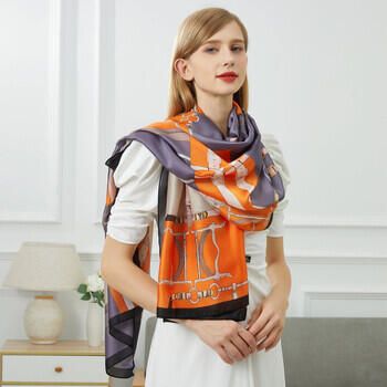 V 1969 Sjaal Zijden stola Arancia Sella