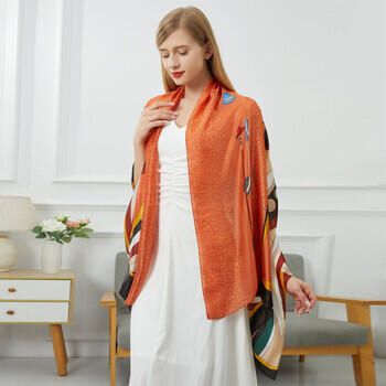 V 1969 Sjaal Zijden stola Onde Colorate