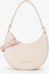 Valentino by Mario Valentino Beige Leren Schoudertas Alexia Hobo Beige Dames