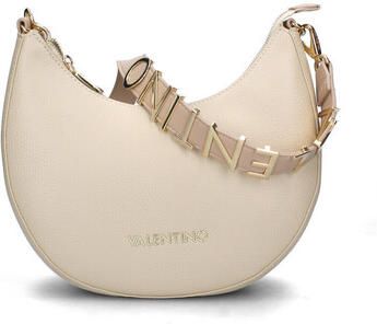 Valentino by Mario Valentino Beige Leren Schoudertas Alexia Hobo Beige Dames