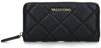 Valentino by Mario Valentino Zwarte Portemonnee met Rits en Contrasterende Details Black Dames