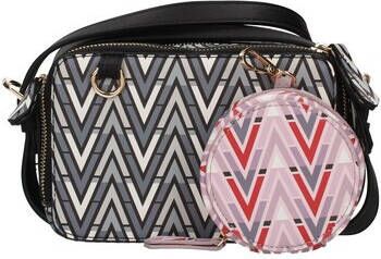 Valentino by Mario Valentino Polyurethaan Schoudertas met Meerdere Zakken Black
