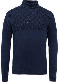 Vanguard Sweater Coltrui Knitted Donkerblauw