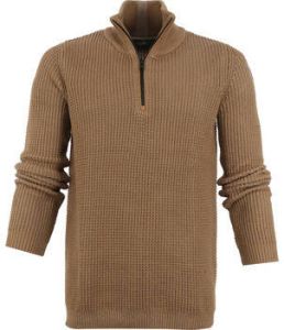 Vanguard Sweater Modern Half Zip Trui Beige