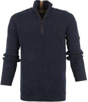 Vanguard Sweater Modern Half Zip Trui Donkerblauw