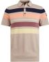 Vanguard gestreepte gebreide regular fit polo beige - Thumbnail 2
