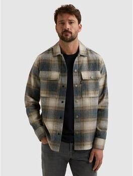 Vanguard flanel regular fit geruit overshirt china blue