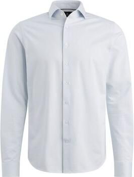 Vanguard Overhemd Lange Mouw Overhemd Elevated Knit Lichtblauw