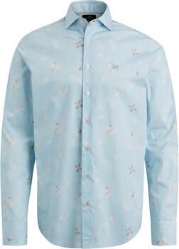 Vanguard regular fit overhemd met all over print lichtblauw