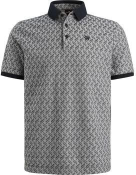 Vanguard Polo Shirt Korte Mouw Knitted Poloshirt Jacquard Print Navy