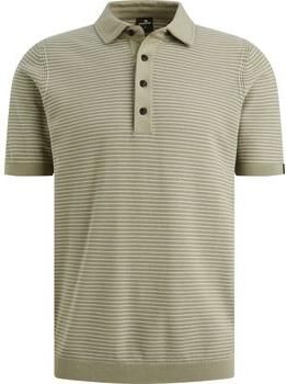 Vanguard Polo Shirt Korte Mouw Knitted Poloshirt Streep Groen