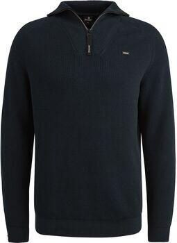Vanguard Sweater Trui Half Zip Structuur Rib Navy