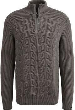 Vanguard Sweater Trui Half Zip Structuur Taupe