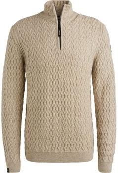 Vanguard Sweater Trui Half Zip Wol Beige