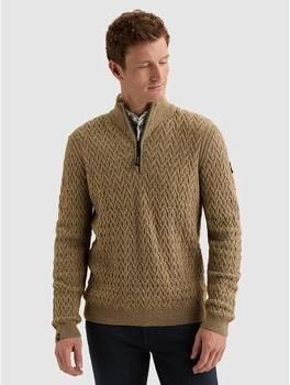 Vanguard Sweater Trui Half Zip Wol Blend Beige