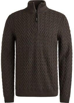 Vanguard Sweater Trui Half Zip Wol Bruin