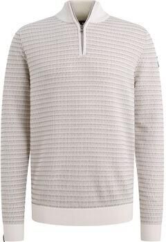 Vanguard Sweaters Trui Half Zip Structure Ecru
