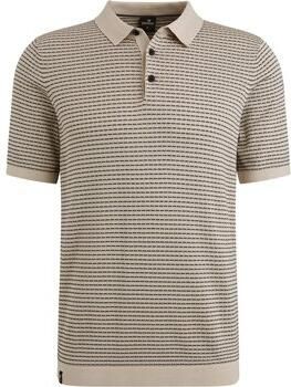 Vanguard T-shirt Knitted Poloshirt Print Beige