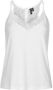 Vero Moda S L Kant Top Snow White Wit Dames - Thumbnail 2