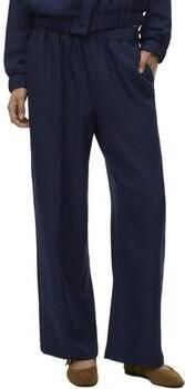 VERO MODA straight regular waist casual broek donkerblauw - Foto 4