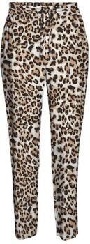 VERO MODA straight fit broek VMEASY met dierenprint donkerblauw ecru