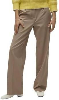 VERO MODA high waist broek VMRAYA taupe