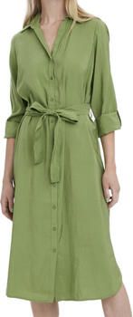 Vero Moda Jurk met overhemdkraag VMBELL LS CALF SHIRT DRESS WVN - Foto 2