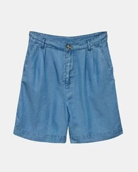 VERO MODA denim regular waist bermuda short medium blue denim - Foto 4