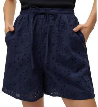 VERO MODA high waist regular fit broek VMHAY donkerblauw