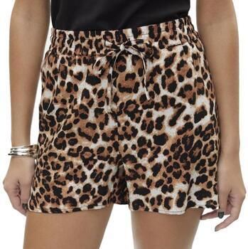 VERO MODA regular fit short VMEASY met dierenprint zwart crème