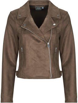 Vero Moda Regular fit kunstleren jack met riempjes aan de romp model 'JOSE' - Foto 6
