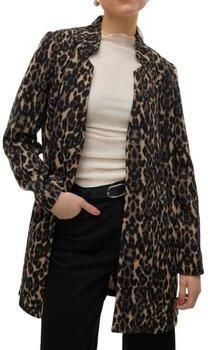 Vero Moda Straight fit lange jas met opstaande kraag model 'BRUSHEDKATRINELEO'